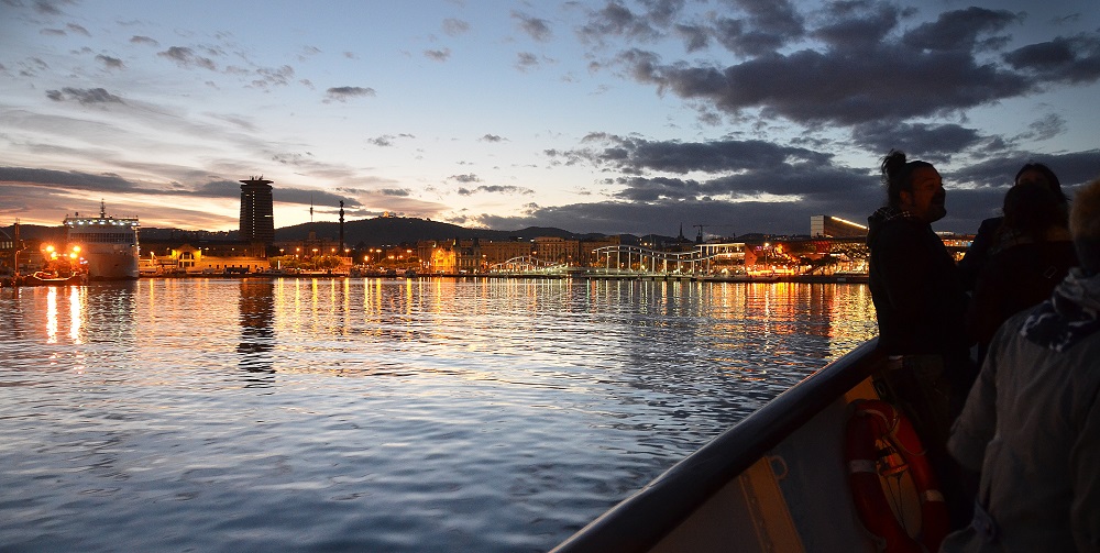 Sunset on a boat